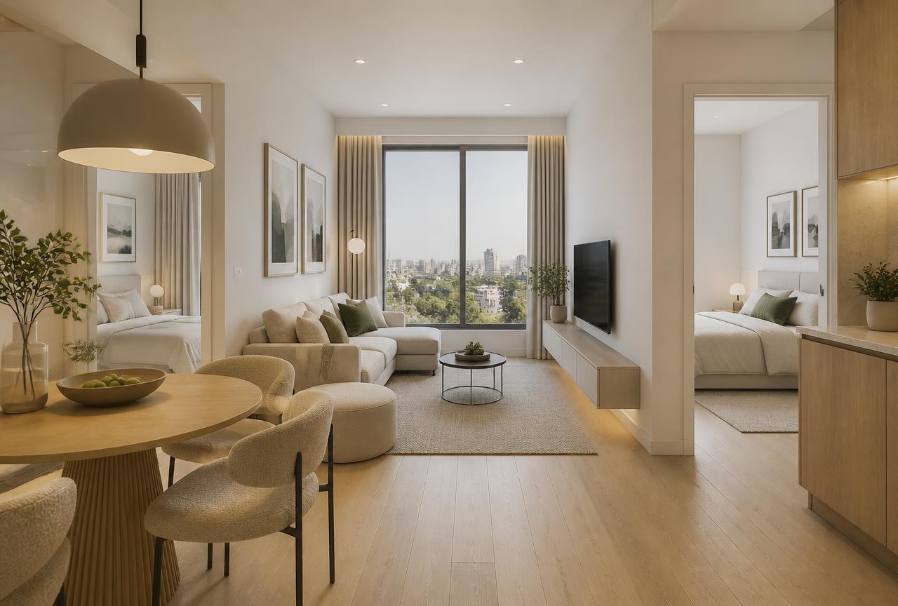 Render ilustrativo do Apartamento 204